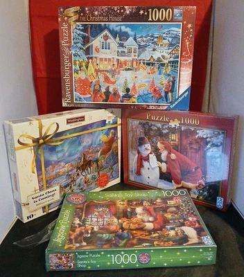 Set Of Four Christmas 1000 Piece Jigsaw Puzzles - Image 1 of 4
