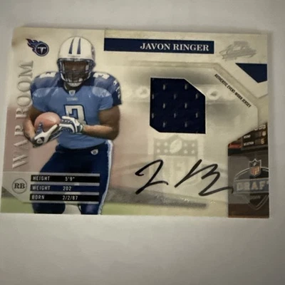 2009 Playoff Absolute Javon Ringer War Room Materials Jersey Auto /25 #26 Titans - Image 1 of 4