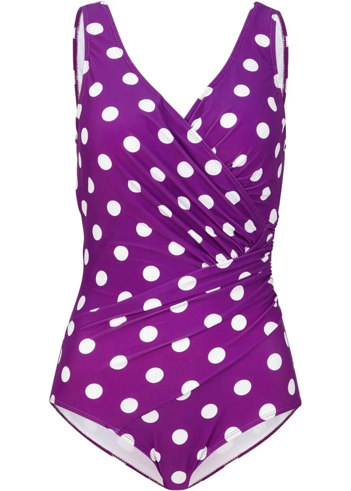 Shape Badeanzug mittlere Formkraft Gr. 54 Lila Weiß Bademode Schwimmanzug Neu* - Bild 1 von 1