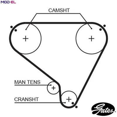 TIMING BELT T104RB FOR INFINITI LOTUS NISSAN TERRANO 300ZX PATHFINDER MAXIMA M30 - Image 1 of 4