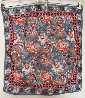 Funda de almohada cuadrada Pottery Barn Nalini reversible con estampado de bloques Euro Sham Foto 1 de 4