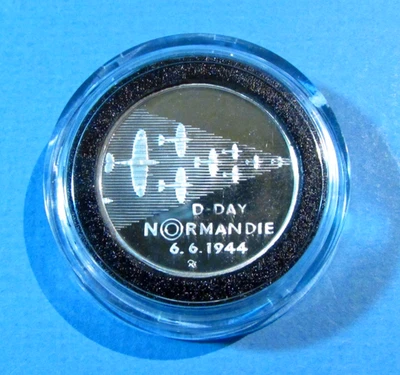 1994 Czech Rep 200 Korun Silver Proof Normandy Landings D-Day WWII Coin Slovakia - Image 1 of 2