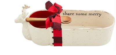 Mudpie Small  Deer Chip and Dip Set - Image 1 of 4