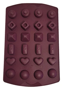 NEW Tupperware Silicone Baking Rectangular Candy Form Mold Purple 7143A-1 - Picture 1 of 2
