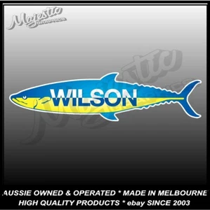 WILSON - 210mm x 55mm - BOAT - FISHING - DECAL / STICKER - Picture 1 of 1