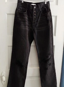 KANCAN JEANS WOMENS 5/26 BLACK DENIUM - Picture 1 of 8