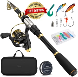 Caña De Pescar Telescópica Con Carrete Y Línea Para Pescadores, Combos De Pesca. - Picture 1 of 8