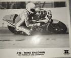 Vintage 1983 Mike Baldwin Promotional Team Photograph Original Motorcycle MotoGP