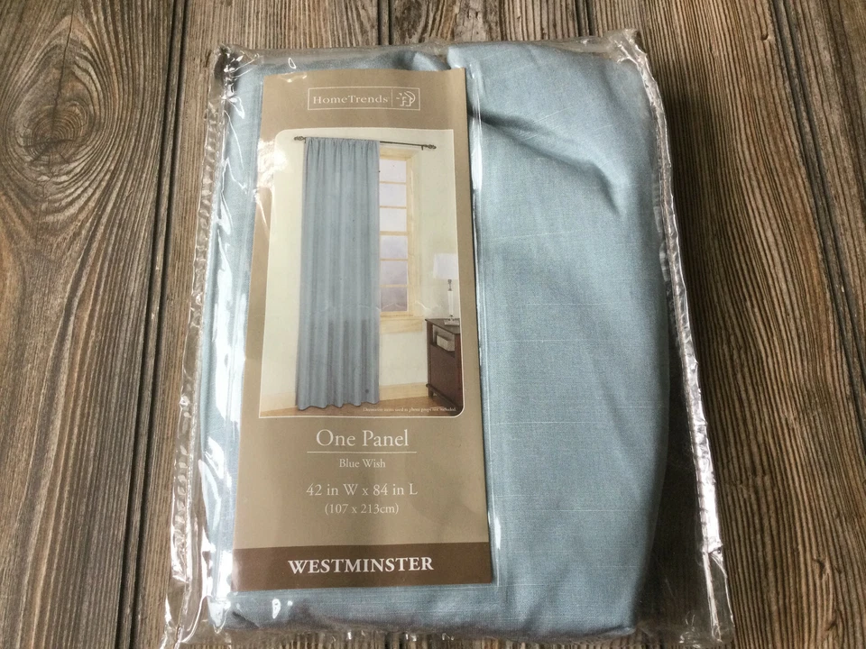 Home Trends Westminster Cortina Ventana Un Panel Azul Deseo 42"x 84" NUEVO Foto 1 de 4