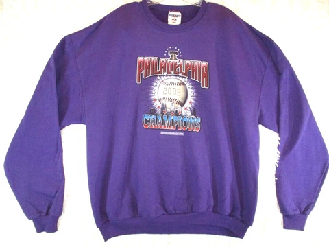 Philadelphia Phillies 2009 Champions Styled Sweatshirt Men's Size XL Extra Large Cover