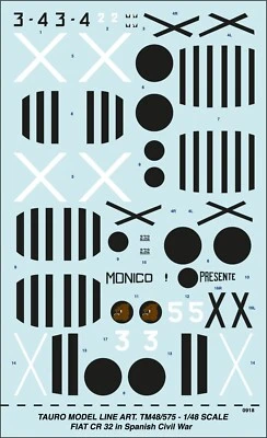 TAURO MODEL TM48/575 FIAT C.R.32 GUERRA CIVILE SPAGNOLA - PARTE 1 SCALA 1:48 - Immagine 1 di 4