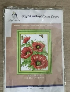 Punto de Cruz Joy Sunday H242 "Abejas Amor Flores" 15X19cm - Imagen 1 de 2