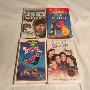 Disney/ Family VHS Lot Of 4 Old Yeller  Bedknobs And Broomsticks Little Woman￼.. - Picture 1 of 6