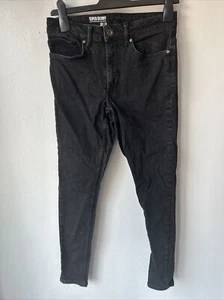 Men size 30 Regular Black Super Skinny Jeans designer george summer party casual - Picture 1 of 4