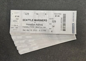 2022 Seattle Mariners Julio Rodriguez Rookie of the Year Full Ticket Stubs RARE! - Picture 1 of 3