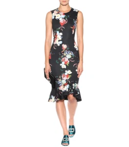 NWT $895 ERDEM Louisa floral jersey dress US 4 IT 40 UK 8 - Picture 1 of 4