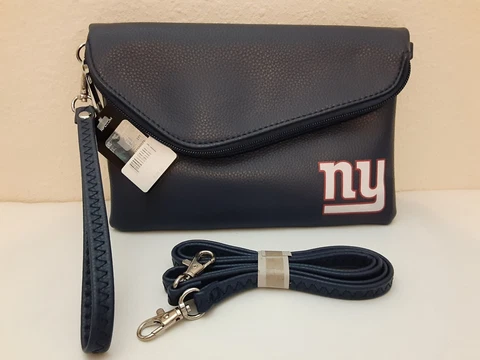 New York Giants NYG NFL Fold Over Crossbody Women's Purse Clutch Cover