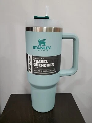 Stanley Travel Quencher "The Big Grip" Stainless Steel / 40oz / Color: Seafoam - Image 1 of 4