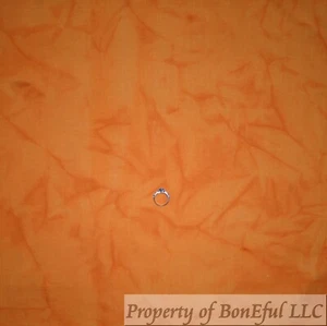 BonEFul Cotton Quilt Orange Tone Batik Marble Texture Blender Pumpkin SALE SCRAP - Picture 1 of 14