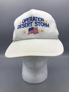 Vintage Operation Desert Storm weiß Made in USA Snapback Mütze verstellbar Kappe - Bild 1 von 4