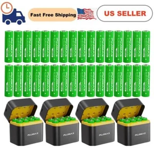 LOT OF 360PCS 1.5V 3400mWh AA Rechargeable Lithium Batteries with 45PACK Charger - Picture 1 of 17