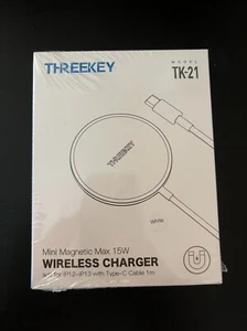 THREEKEY TK-21 Magnetic Wireless Charger 15W Fast Charging Pad with Type-C - Photo 1 sur 2