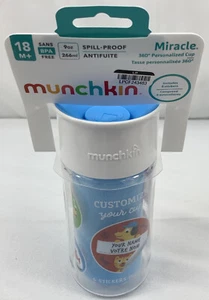 Copa para sorber aislada Munchkin Miracle 360, incluye pegatinas para personalizar azul - Imagen 1 de 7