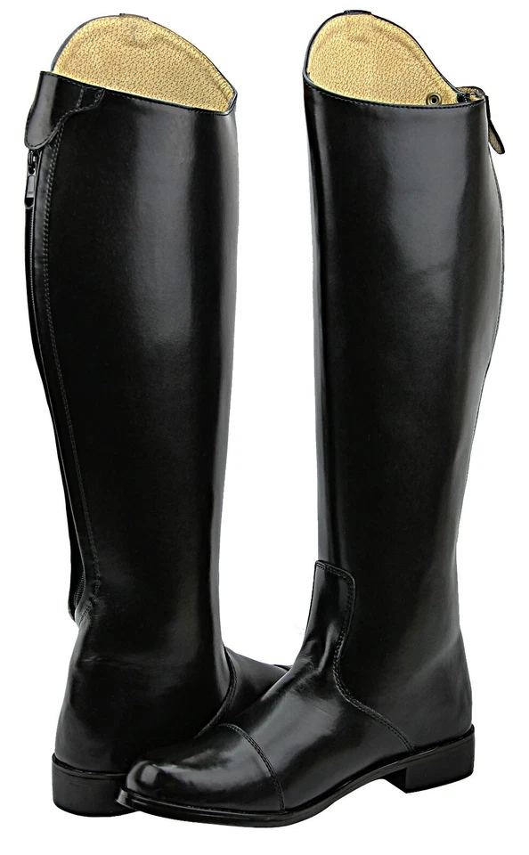 Hombres Hombre STIRLING Vestido Doma Botas Cremallera Inglés Equitación Ecuestre Foto 1 de 2