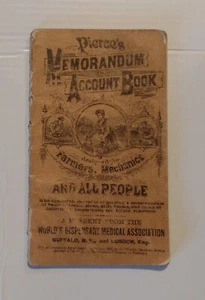 VINTAGE Pierce's 1894 Memorandum Account Book - Picture 1 of 9