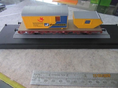 HO - Coche plano Kibri 1920 con contenedor / contenedor "2012 Show Nurnberg" - Nuevo en caja Foto 1 de 4