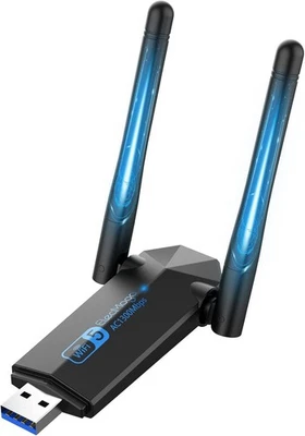Chiavetta WiFi 1300Mbps USB 3.0 Dual Band 5GHz/2.4GHz con 2 Antenne 5dBi ElecMog - Immagine 1 di 4