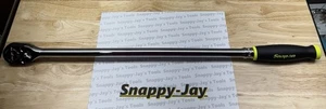 Snap-on Tools USA NEW HI VIZ 1/2” Drive Extra-Long Hand Ratchet SHLL80AHV - Picture 1 of 8