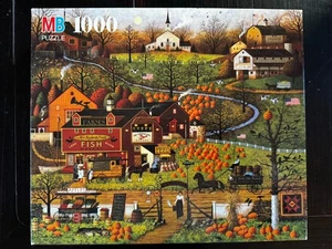 Milton Bradley MB Puzzle 1000 Piece BLACK BIRDS ROOST AT MILL CREEK 1995 - Picture 1 of 4