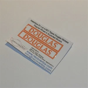 Matchbox Lesney 51cd2 AEC Tipper Douglas Sticker Set - Picture 1 of 4