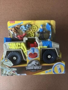 Imaginext Jurassic World Track & Transport Dino Truck Vehicle & Figure Set 8 pcs - Picture 1 of 15