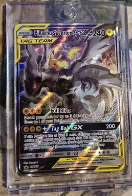🔥 Pikachu & Zekrom GX SM168 Pokemon Sun & Moon Tag Team Alt Art Promo Case!! 🔥 - Image 1 of 4