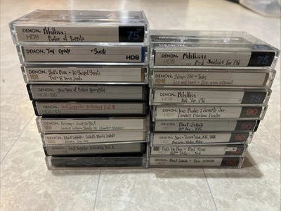 Lote de 17 cassette de audio Denon HD6 HD7 HD8 metal cromo alto sesgo lote mixto Foto 1 de 4