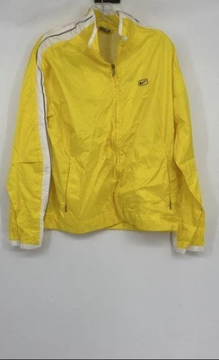 Nike Womens Yellow White Regular Fit Long Sleeve Windbreaker Jacket Sz L(12-14) - Image 1 of 4