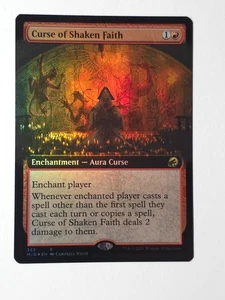 Curse of Shaken Faith (arte extendido) Innistrad: Midnight Hunt Foil - Imagen 1 de 2