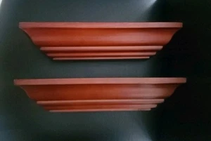 Rare Woods 2 Regale zwei Regale 12" L x 3-1/2" B x 2-1/4" H Guc - Bild 1 von 6