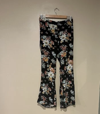 Zara Womens Flared Floral Boho Retro Pants Size Médium - Image 1 of 4