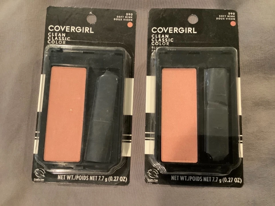 2 Nuevo Covergirl Limpio Clásico Color Visón Suave 590 Rubor Foto 1 de 1