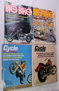 LOT 4 1971-1973 VINTAGE BIG BIKE + CYCLE MAGAZINE ISSUES MOTORCYCLE - Picture 1 of 3