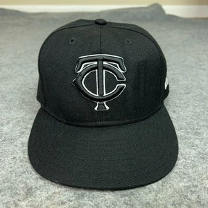 Vintage Minnesota Twins Mütze Kappe nicht verstellbar Herren 7 1/4 schwarz MLB Baseball Wolle New Era - Bild 1 von 7