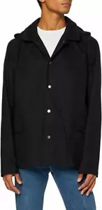 Gloverall Men's Short Mac Coat Black Size S New With Tags - Picture 1 of 4