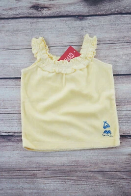 Camiseta sin mangas de felpa amarilla de fiesta en piscina Gymboree de colección para niñas 3-6 Mos. Nuevo con etiquetas Foto 1 de 4