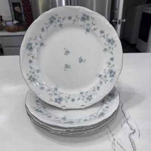 Set of 2  Vintage 10" Dinner Plates BLUE GARLAND Johann Haviland Bavaria China - Picture 1 of 5