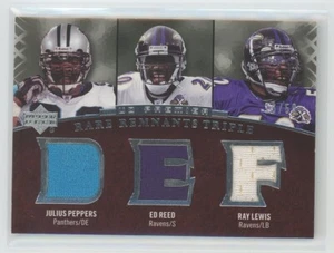 Julius Peppers Ed Reed Ray Lewis 2007 Upper Deck Premier Triple Patch 16/50 - Picture 1 of 2