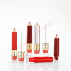 5-50pcs DIY 5ml Red Pencil Shape Empty Lipstick Lip Balm Bottles Lip Gloss Tube - Picture 1 of 6