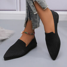 Women Flats Slip On Loafers Party Womens Pointy Toe Anti-Slip Dress Shoe Comfort